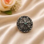 Bulk 60 Silver Floral Ring Oxidised Adjustable Ring for Special Occasion - "MInt"