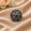 Silver Floral Ring oxidised adjustable ethnic jewelry