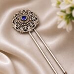 Bulk 46 Designer Floral Hair Accessories Ethnic Hair Jewelry for Traditional Look - Blue