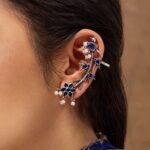 Silver Bird Earcuff Elegant Oxidised for Traditional Wear