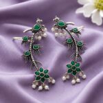 Bulk 30 Silver Bird Earcuff Elegant Oxidised for Traditional Wear - "Green"