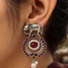 Traditional Elephant Earring Ethnic Design for Stone & Pearl Work 15 Traditional Elephant Earring oxidised silver ethnic jewelry