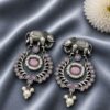 Traditional Elephant Earring Ethnic Design for Stone & Pearl Work 12 Traditional Elephant Earring oxidised silver ethnic jewelry
