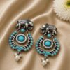 Traditional Elephant Earring Ethnic Design for Stone & Pearl Work 13 Traditional Elephant Earring oxidised silver ethnic jewelry