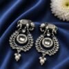 Traditional Elephant Earring Ethnic Design for Stone & Pearl Work 17 Traditional Elephant Earring oxidised silver ethnic jewelry