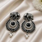 Bulk 22 Traditional Elephant Earring Ethnic Design for Stone & Pearl Work - "Black"