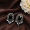 Silver Round Stud Elegant Earrings for LightWeight Minimal Jewelry 5 Silver Round Stud oxidised silver stud earrings