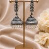 Oxidized Silver Jhumka traditional ethnic earrings