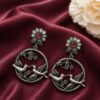 Antique Bird Earring oxidized silver ethnic jewelry