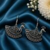 Duck Hook Earring oxidized silver bird earrings for women