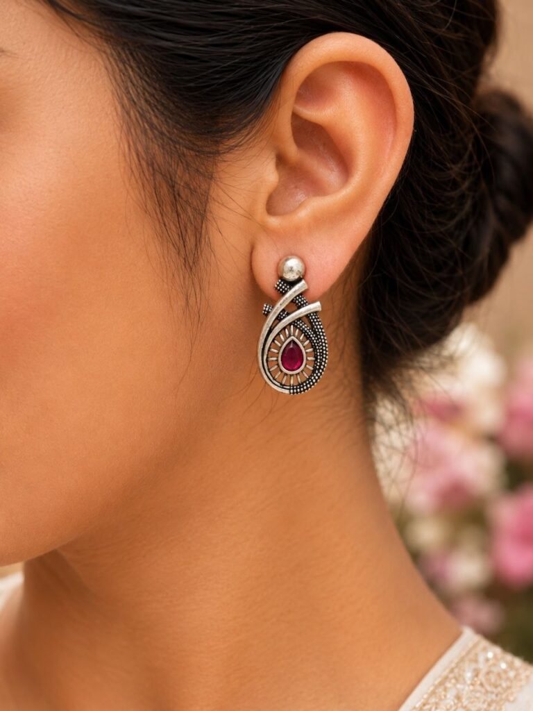 Designer Drop Stud Earring LightWeight Jewelry for Daily Wear
