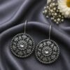 Silver Flower Earring Elegant Oxidized Design for Party Wear 11 Silver Flower Earring oxidized floral earrings for women
