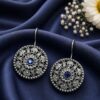 Silver Flower Earring Elegant Oxidized Design for Party Wear 14 Silver Flower Earring oxidized floral earrings for women