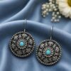 Silver Flower Earring Elegant Oxidized Design for Party Wear 19 Silver Flower Earring oxidized floral earrings for women