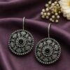 Silver Flower Earring Elegant Oxidized Design for Party Wear 18 Silver Flower Earring oxidized floral earrings for women
