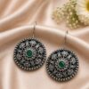 Silver Flower Earring Elegant Oxidized Design for Party Wear 16 Silver Flower Earring oxidized floral earrings for women
