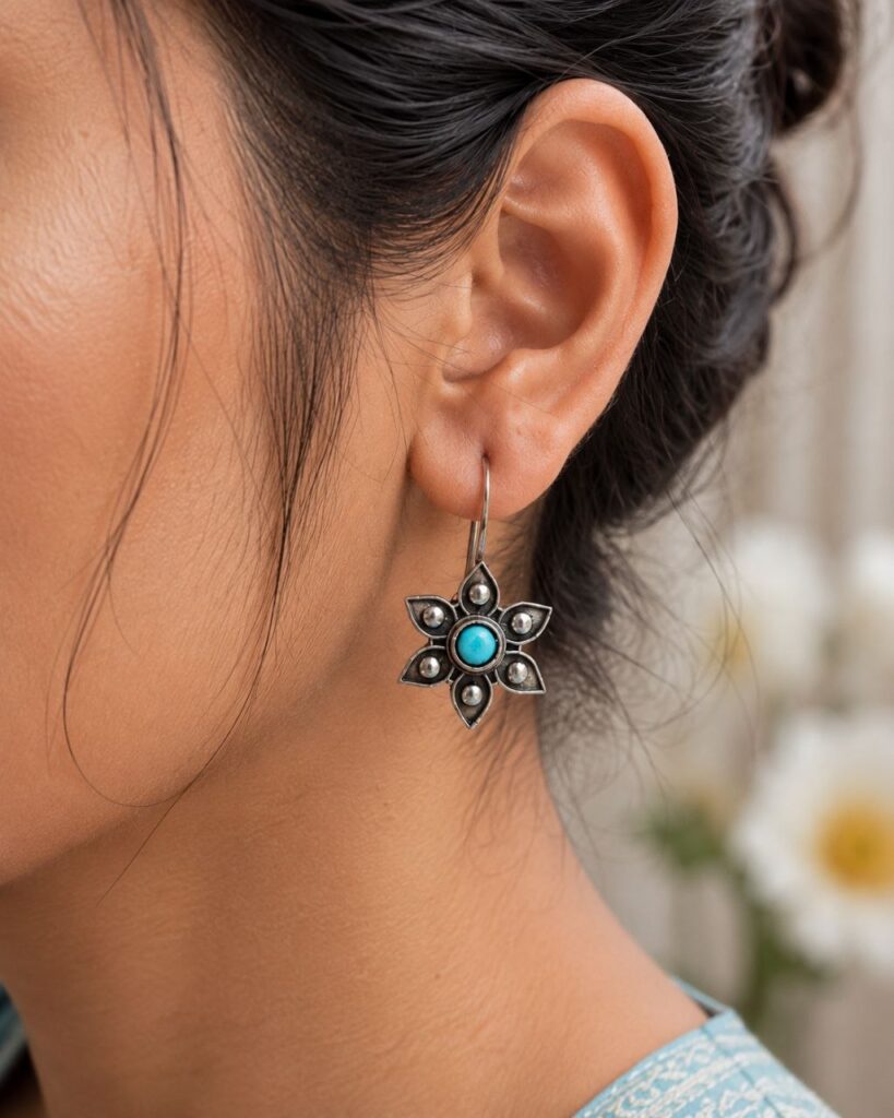 Ethnic Flower Earring Elegant Design for Stylish Look