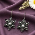 Bulk 4 Ethnic Flower Earring Elegant Design for Stylish Look - "White"