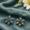 Ethnic Flower Earring oxidized silver floral earrings for women