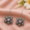 Ethnic Flower Earring oxidized silver floral earrings for women