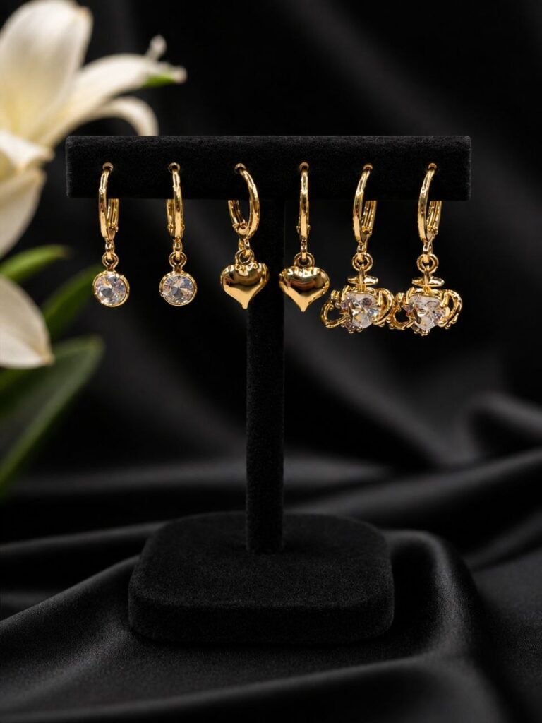 Anti Tarnish Earrings Set for Women | Premium Gold Plated Jewelry