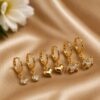 Anti Tarnish Earrings Set gold plated earrings for women