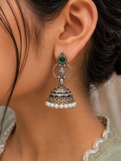 Silver Jhumka Earring oxidized traditional earrings for women