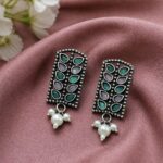 Bulk 24 Silver Leaf Stud Earring Elegant Oxidized Leaf Earrings for Women - ''Babypink-Mint''