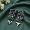 Silver Leaf Stud Earring Elegant Oxidized Leaf Earrings for Women 17 Silver Leaf Stud Earring oxidized leaf earrings for women