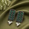 Silver Leaf Stud Earring Elegant Oxidized Leaf Earrings for Women 14 Silver Leaf Stud Earring oxidized leaf earrings for women
