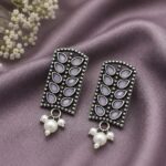 Bulk 16 Silver Leaf Stud Earring Elegant Oxidized Leaf Earrings for Women - ''BabyPink''