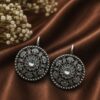 Silver Floral Bugadi oxidized floral ear cuff for women