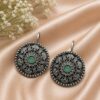 Silver Floral Bugadi oxidized floral ear cuff for women