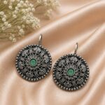 Bulk 8 Silver Floral Bugadi Elegant Oxidized for Women - "MInt"