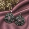 Silver Floral Bugadi oxidized floral ear cuff for women