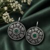 Silver Floral Bugadi oxidized floral ear cuff for women