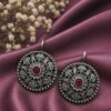 Silver Floral Bugadi oxidized floral ear cuff for women