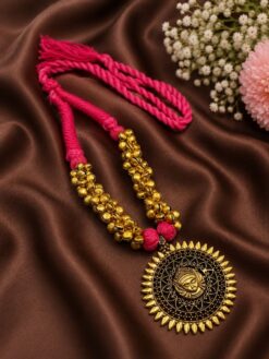 Gold Plated Thread Necklace for women with adjustable thread
