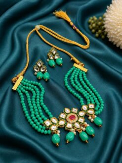 Unique Kundan Necklace gold plated bridal necklace for women