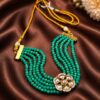 Floral Kundan Necklace gold plated bridal necklace for women