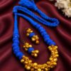 Gold Plated Ghungroo Necklace Set with matching earrings for women