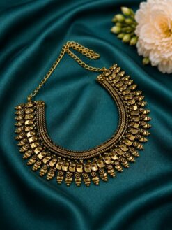 Gold Plated Choker Necklace for women with elegant traditional design
