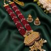 Kundan Meenakari Necklace Set gold plated bridal jewelry set for women
