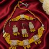 Traditional Kundan Necklace Set gold plated bridal jewelry set for women
