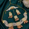Traditional Kundan Necklace Set gold plated bridal jewelry set for women