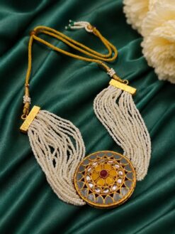 Floral Kundan Meenakari Necklace gold plated bridal necklace for women