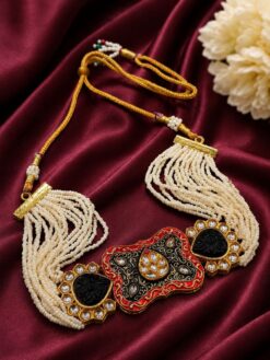 Designer Kundan Meenakari Necklace gold plated traditional necklace for women