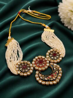 Gold Kundan Meenakari Necklace gold plated bridal necklace for women