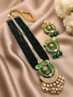 Unique Kundan Meenakari Necklace Set gold plated bridal jewelry set for women