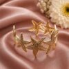 Anti Tarnish Star Bangle with premium gold-plated finish for women